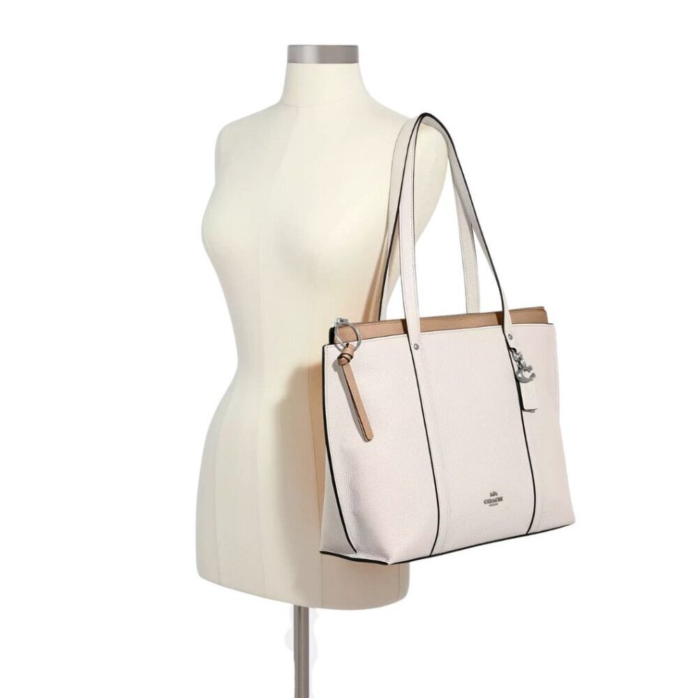 Coach Leather May Tote - Chalk